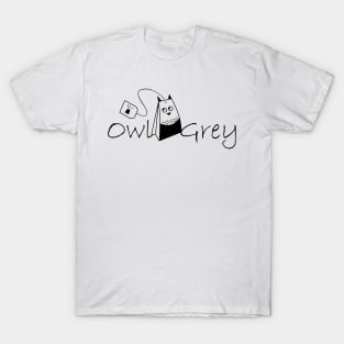 Owl with black tea / b) T-Shirt
